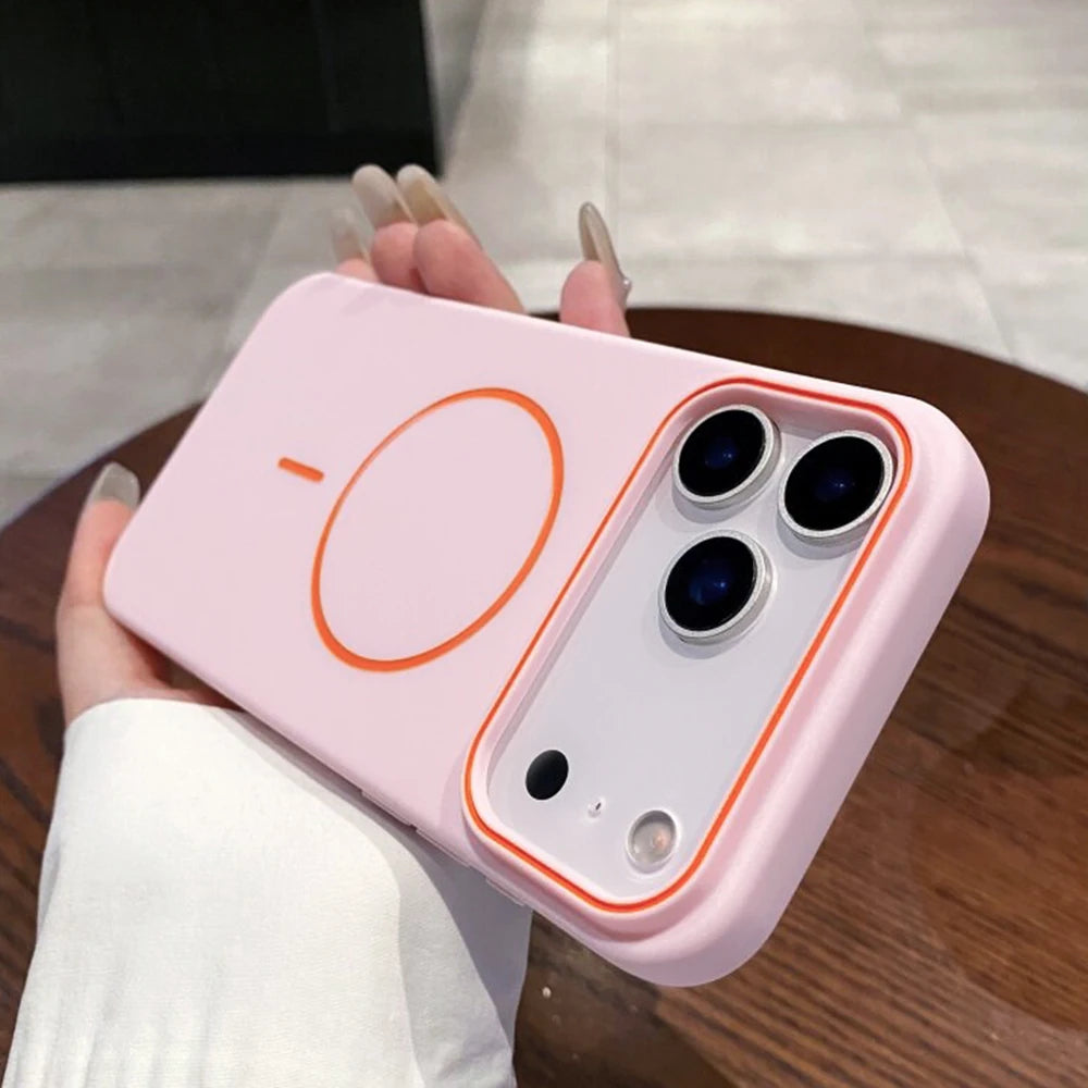Luxury For Magsafe Soft Silicone Phone Case For iPhone 11 12 13 14 15 16 17 Pro Max Magnetic Wireless Charging Back Case Cover