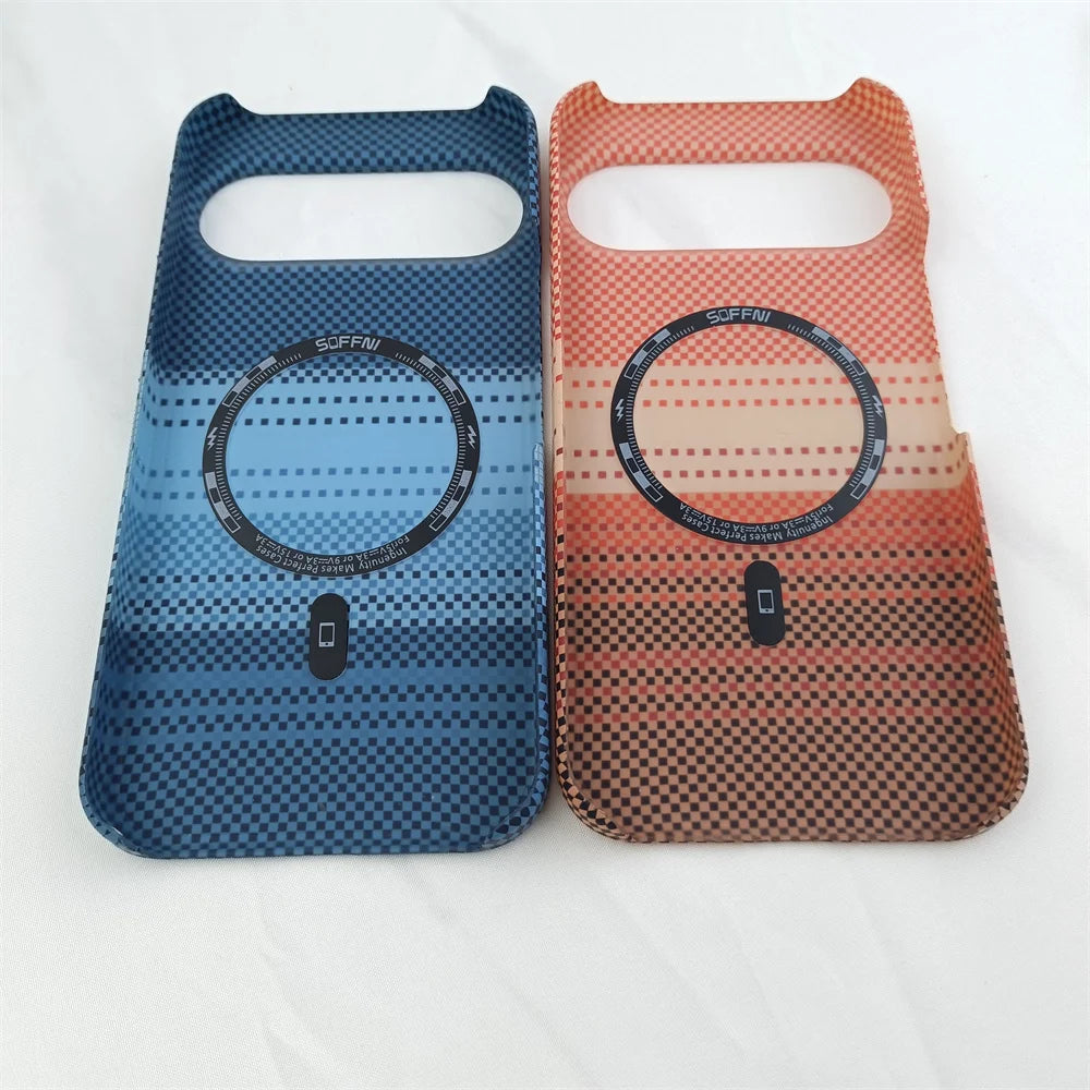 Luxury Ultra Thin Hard PC Carbon Fiber Pattern Matte Case For Google Pixel 10 9 8 7 6 Pro XL 10proxl 5G MagSafe Shockproof Cover