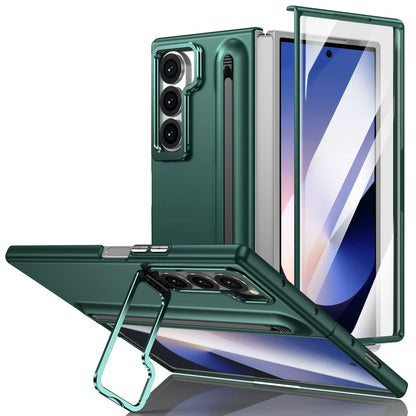 Lens Holder Stand Tempered Glass Film Phone Case for Samsung Galaxy Z Fold 8 Ultra 7 6 5 4 3 Hinge Protection Shockproof Cover