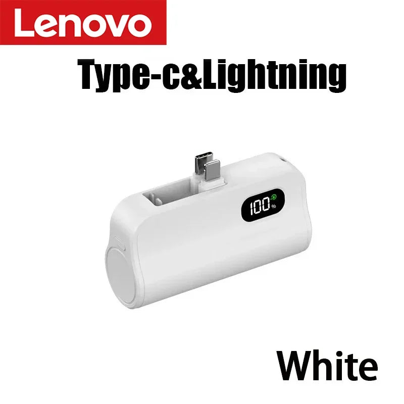 Lenovo Mini Capsule 50000mAh High Capacity Power Bank Portable Wireless Fast Charging External Battery For iPhone Huawei Samsung