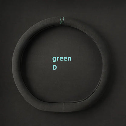 Suede Cover for All Seasons Auto Steering Wheel Cover Ultra-thin Non-slip D-shaped Round Breathable Car Steering Wheel Protector