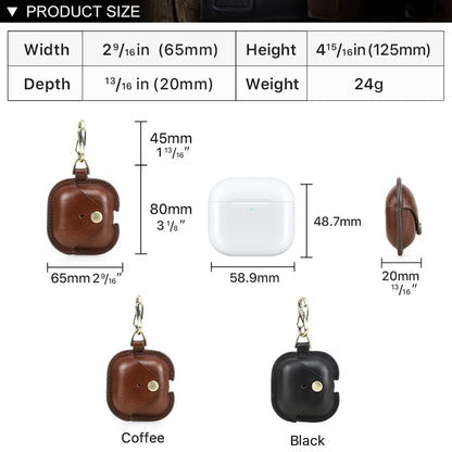 Genuine Leather Case For AirPods 4 Earphone Case Cover For Apple Air Pods 4th Generation 2024 Protector Headset Shell