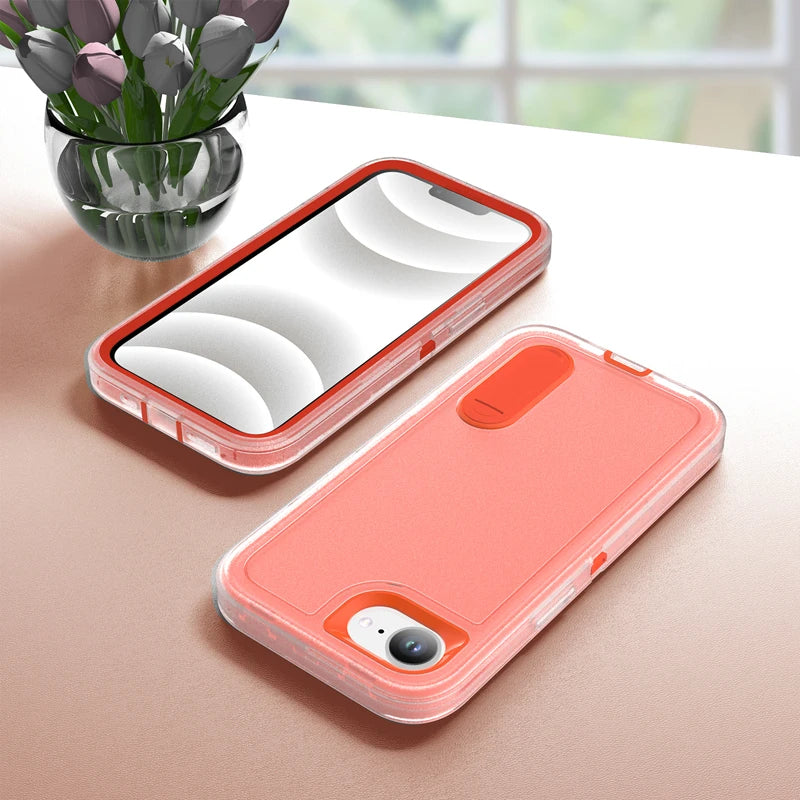 For iPhone 17E 16e Case ELVEV Luxury Soft Silicone Anti-fall + Hard PC Bumper Camera Protection Cover with Stand For 16E 17e