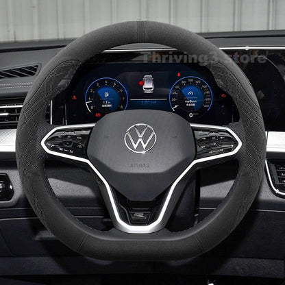 Suede Warm Car Steering Wheel Cover For Volkswagen Passat B8 B9 Tavendor Taos 2025 Heating Covers For Covers Auto Accessories
