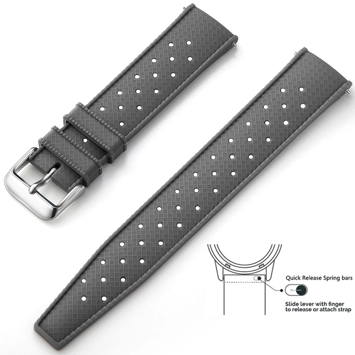 Tropical Silicone Watch Band Quick Release Watch Band 18mm 20mm 22mm Rubber Tropic Smart Watch Strap Waterpfroof Muti-Color