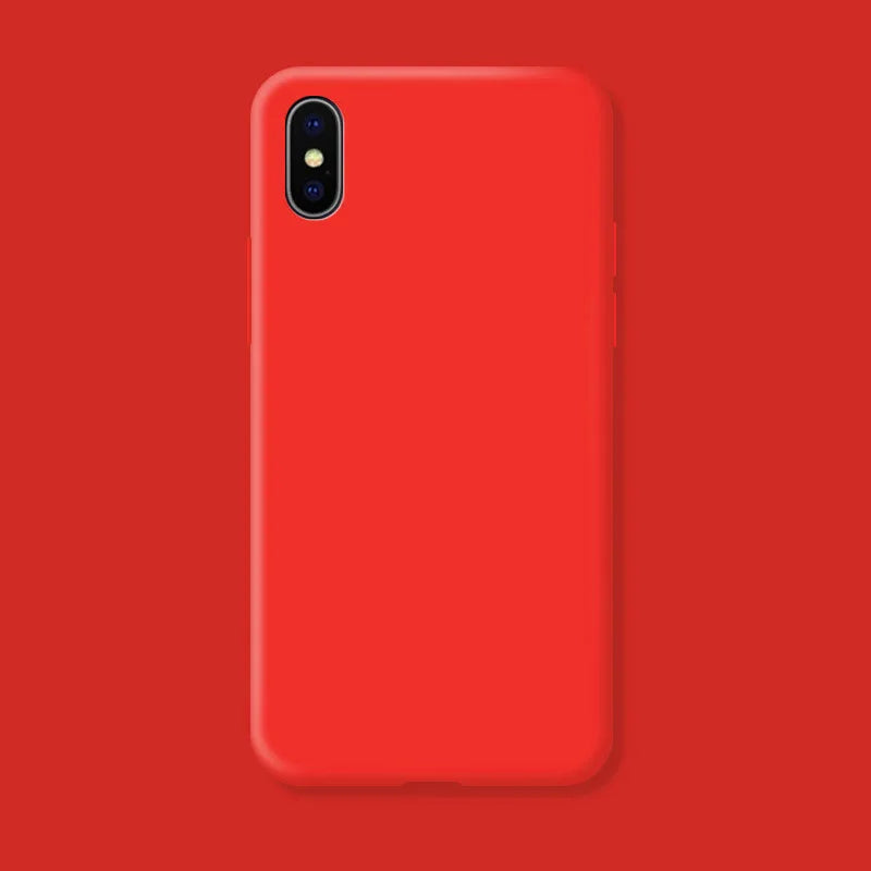 For iphone X XR X s Max Fundas Original Case For iphone XR XS Max Shockproof Liquid Silicone Protective Phone Back Cover Case