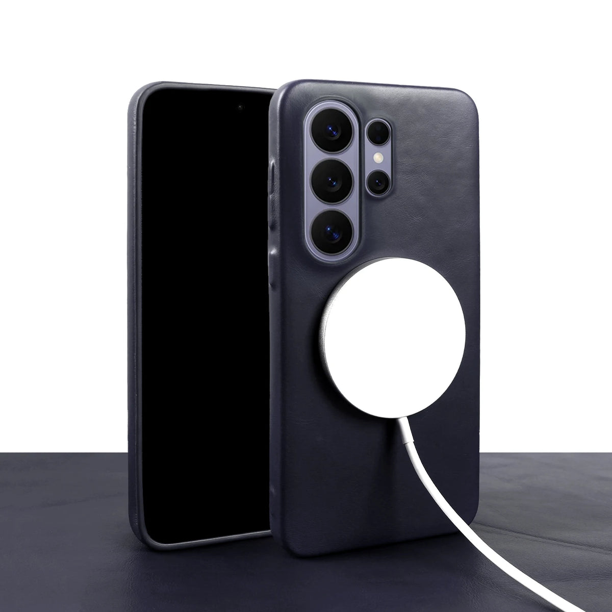 For Magsafe Oil Wax Genuine Leather Magnetic Case For Samsung Galaxy S26 Ultra S25 S23 S24 FE S22 S21 Plus S20 Phone Back Cover