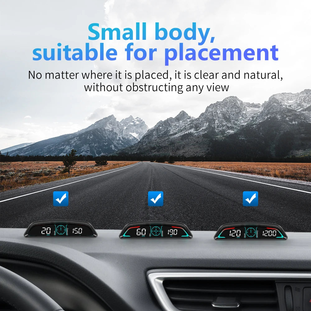 B3 Head Up Display OBD2 GPS Digtial HUD Car Gauge Speedometer Tachometer Water Temp Fuel Consumption Voltage Car Electronic