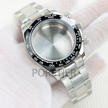 40mm VK63 Watch Case 100m Waterproof for Daytona VK63 VK64 Movement 316L Stainless Steel Presidential/Jubilee/Oyster Bracelet