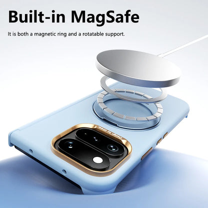 360 Rotating Magnetic Stand Skin Feel Case for Google Pixel 11 PRO FOLD for Magsafe Shockproof Hinge Protection Slim Fit Cover