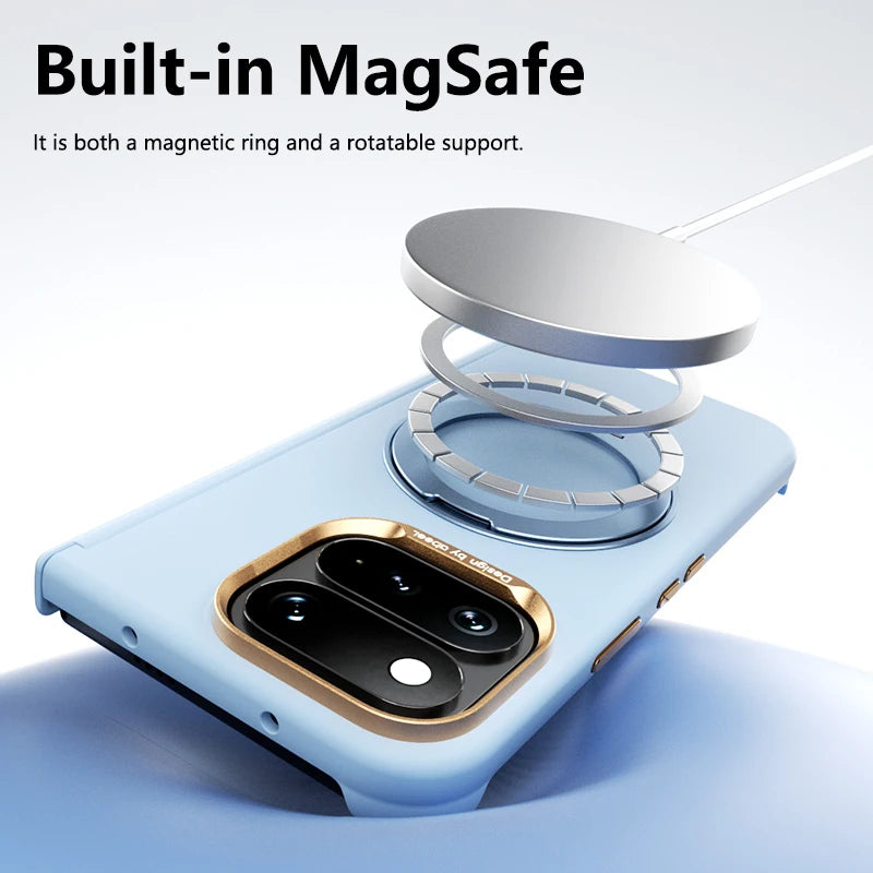 360 Rotating Magnetic Stand Skin Feel Case for Google Pixel 11 PRO FOLD for Magsafe Shockproof Hinge Protection Slim Fit Cover