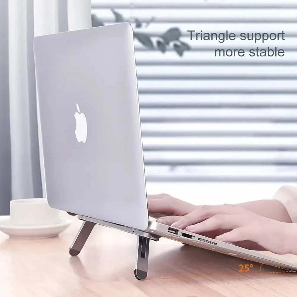 Eary Portable Laptop Stand For MacBook Foldable Tablet Holder Notebook Riser for Desk Support Air Pro Stand Ventilated Cooling