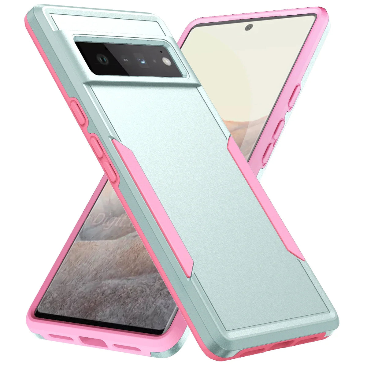 Heavy Duty Rugged Armor Shockproof Case For Google Pixel 8 7 6 Pro 6A 7A 8A Soft TPU Hard Plastic Protective Back Cover Fundas