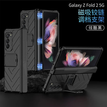For Samsung Galaxy Z Fold 2 Magnetic Hinge All-included Case 5G Shockproof Protection Stand Matte Cover For Galaxy Z Fold2 Case