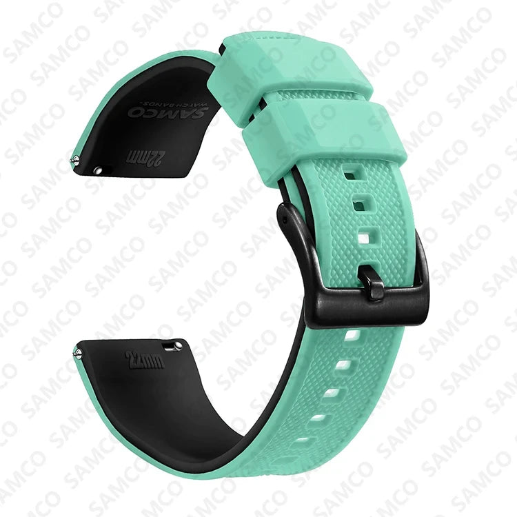 Quick Release Rubber Watch Strap Silicone Watch Band 18mm 20mm 22mm  Huawei ,Samsung Galaxy, Garmin, Watch Replacement Watchband