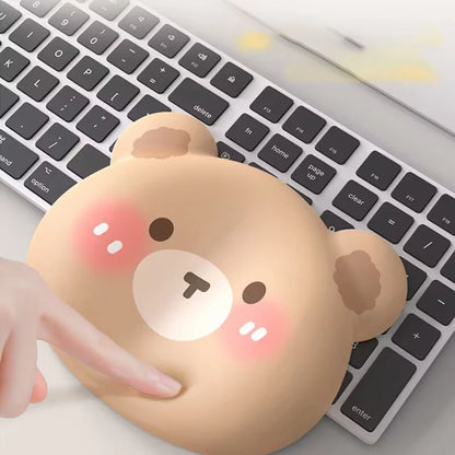 Cute Wrist Rest Support for Mouse Keyboard Computer Pad Arm Rest for Desk Ergonomic Office Supplies Slow Rising PU Mouse Pad
