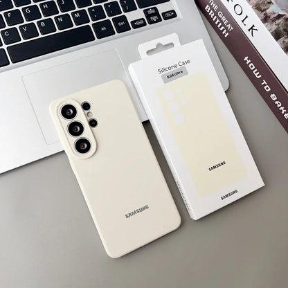 For Samsung Galaxy S26 S25 S26Plus S26Ultra Edge S24 S23 S22Ultra FE Case Soft Original Liquid Silicone Shockproof Phone Cover