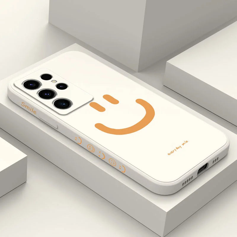 Hello Smile Phone Case For Samsung Galaxy S24 S23 S22 S21 S20 S10 S10E Ultra Plus FE Note 20 Ultra 10 Plus Cover