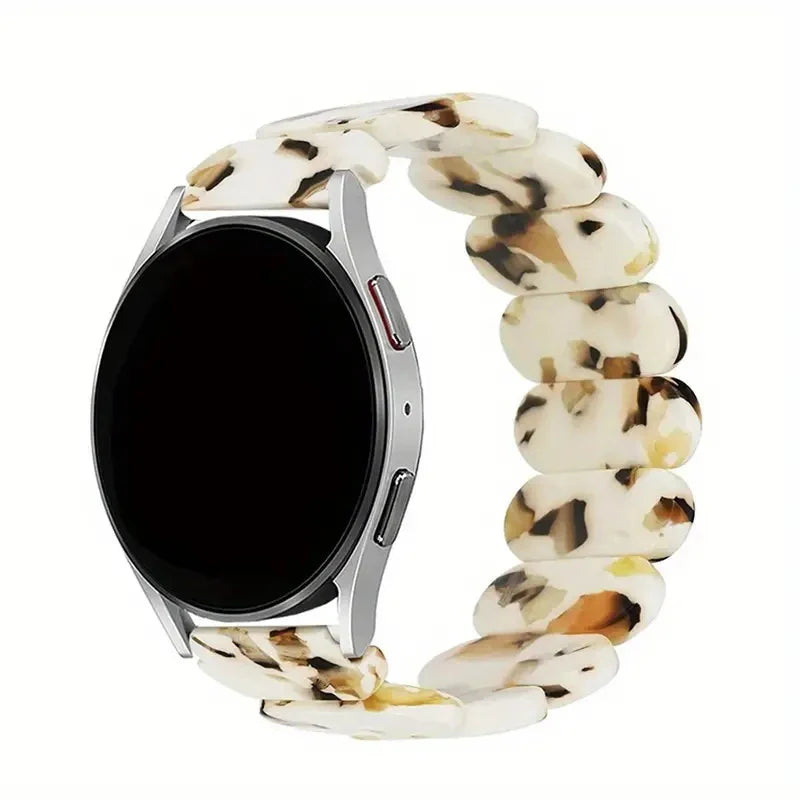 20mm/22mm Resin Strap for Samsung Galaxy watch 4/5/6/7 40mm 44mm Active 2/Gear s3 Elastic ring bracelet for Huawei GT 2/2e/pro