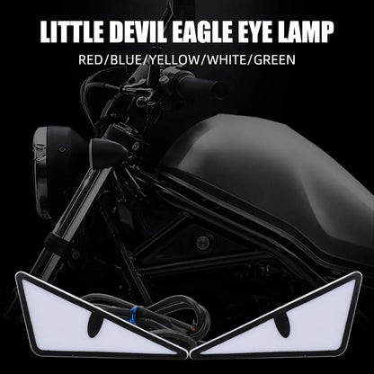 Universal Car LED Devil Eyes Light Demon Eyes Headlight Motorcycle Mini Turn Signal Flasher Tail Lamp Auto Decoration Lights