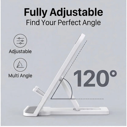 Adjustable Desk Phone Stand, Foldable Phone Holder for Office, Universal Phone Display Stand, Compact Phone Mount for Table, Mul