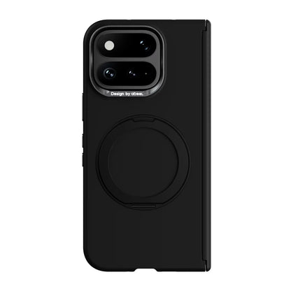 Magnetic Shockproof Skin-Feel Cute Phone Case For Google Pixel 11 Pro Fold With 360 Rotating Bracket Metal Lens protect Cover