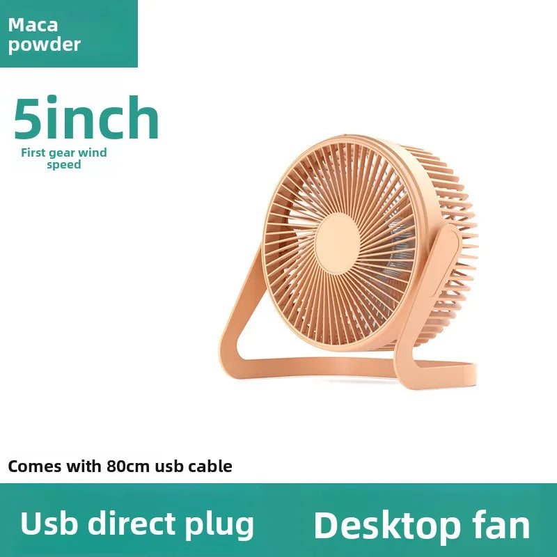 5 6 8 Inch USB Powered Mini Desktop Fan Strong Wind Quiet Portable Table Cooling Fan For Office Bedroom Dorm Student Home Use