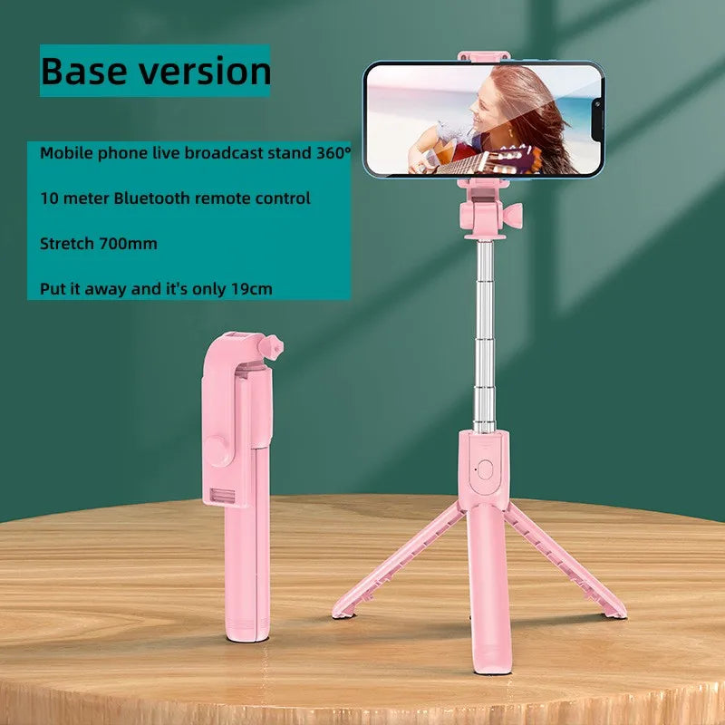 Wireless Bluetooth Selfie Stick Tripod Stand Extendable Universal Mobile Phone Holder For Live Streaming Selfie Video Recording