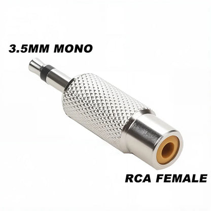5Pcs 6.5/6.35mm Mono Stereo Audio Adapter TS Interconnect 1/8" 1/4" Male Plug to RCA Female Jack Connector Converter Speaker