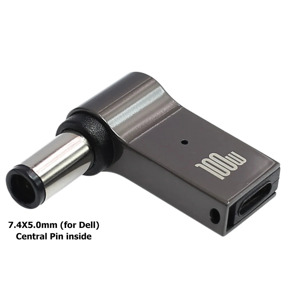 100W USB Type C Fast Charging Adapter Plug Connector Universal USB C Laptop Charger Converter for Dell Asus Hp Acer Lenovo