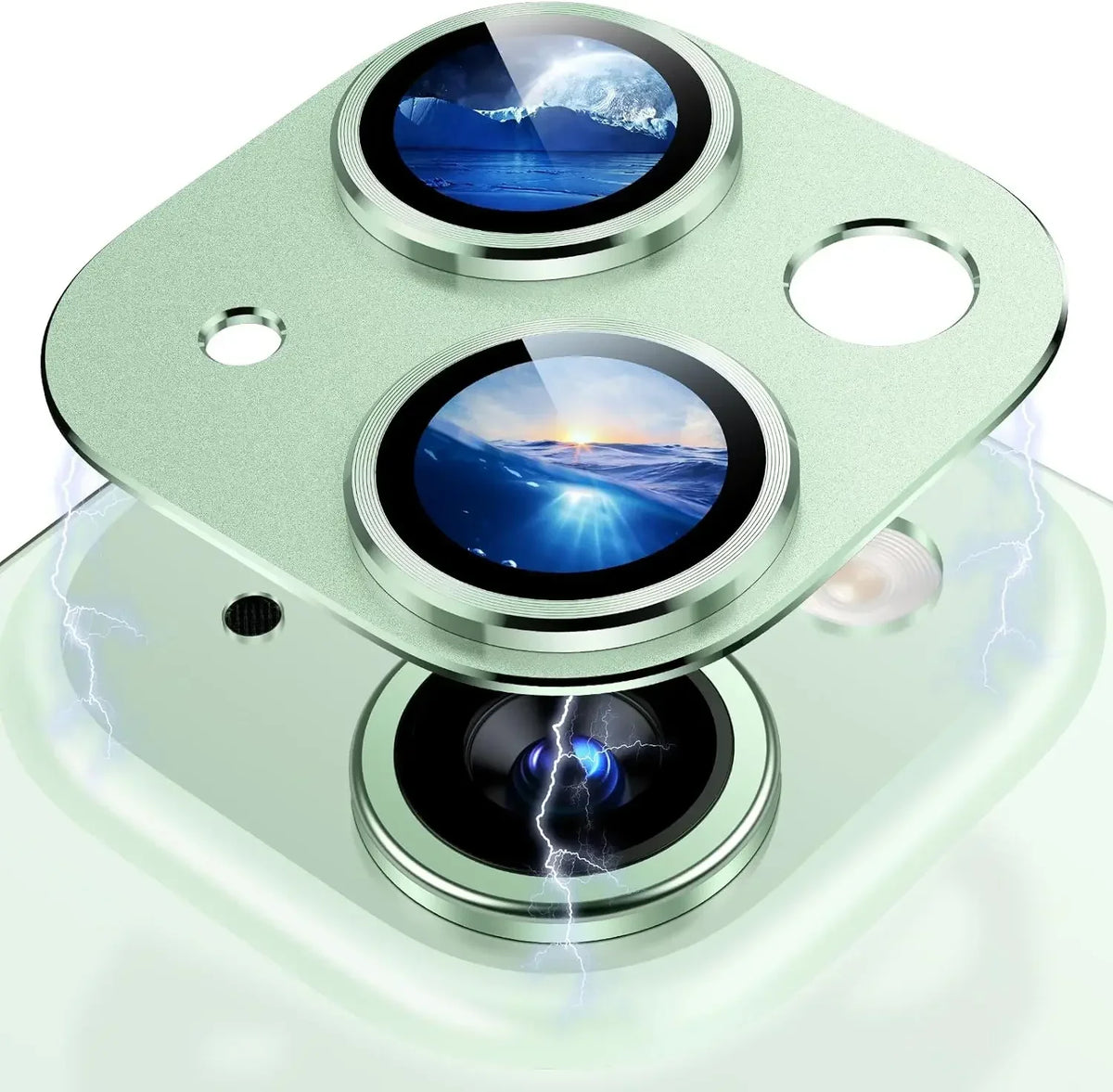Blue Camera Lens Protection Cover For IPhone 16 15 Pro Max 16 Plus 13 12 Mini 14 13 Pro Max Tempered Glass Protector Accessories