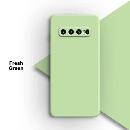 Matte Original Phone Case for Samsung Galaxy S10 Plus S10E S10+ S10Plus High Qualtiy Soft Candy Color Liquid Silicone Back Cover
