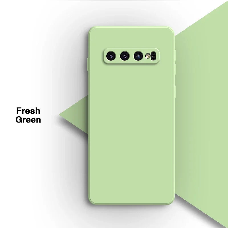 Matte Original Phone Case for Samsung Galaxy S10 Plus S10E S10+ S10Plus High Qualtiy Soft Candy Color Liquid Silicone Back Cover
