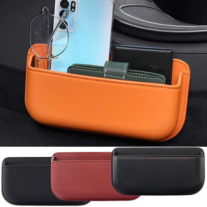 Car Center Console/ Door Organizer Pocket Multifunction Storage Box For Cards Phone Key Collecting Case Sticky Pouch Accessories