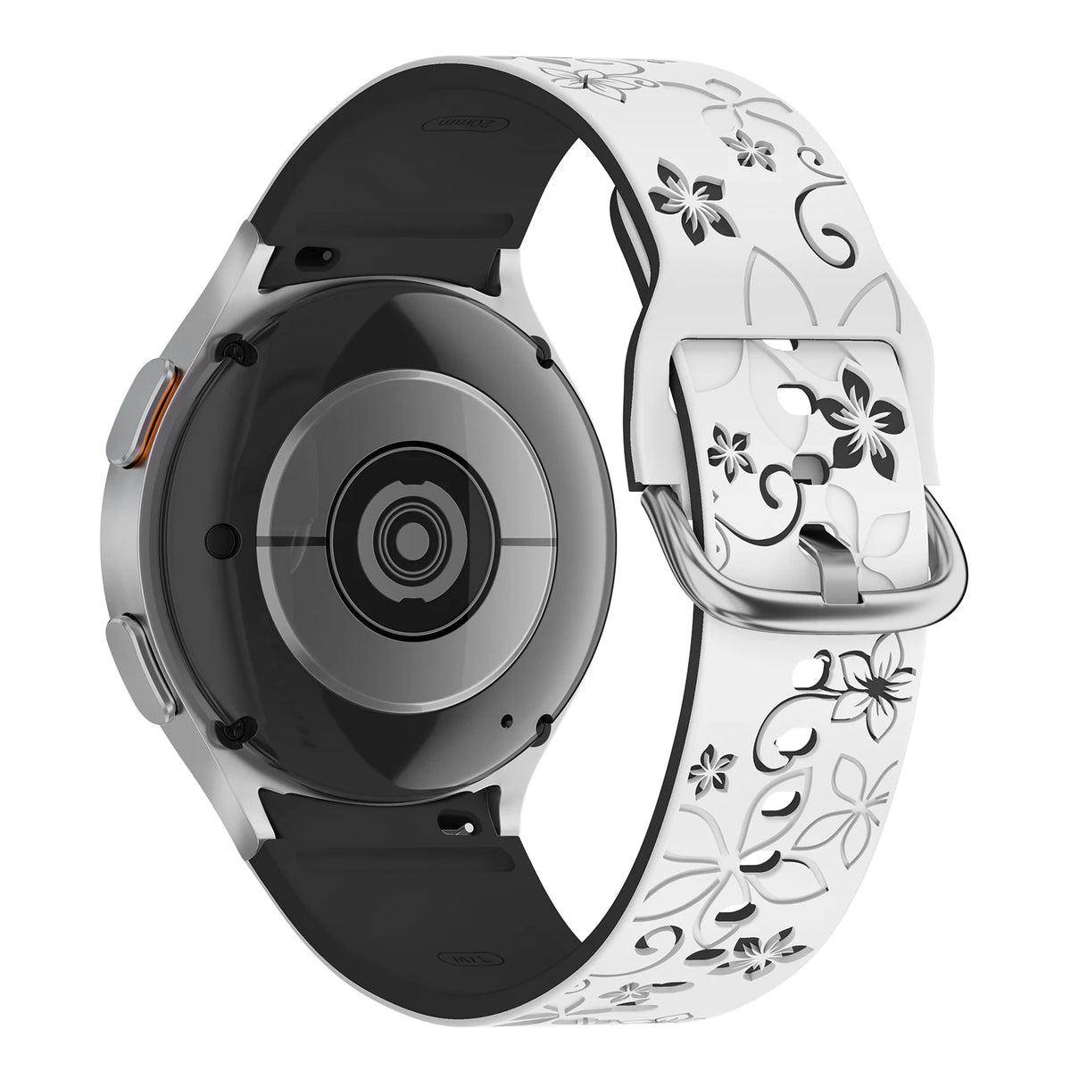 Silicone Band for Samsung Galaxy Watch 7 6 5 4 FE/5Pro 45mm No Gaps Sport Correa Engraved Galaxy Watch6 Classic 43mm 47mm Strap