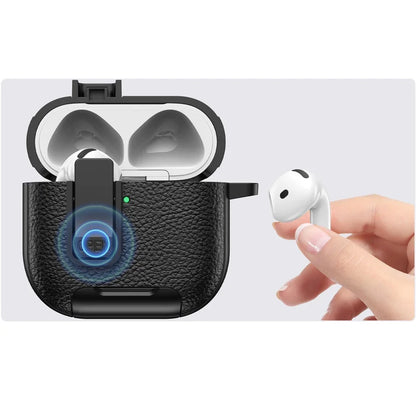 with Carabiner Lock Phone Stand Protective Case for Airpods 4 3 2 1 Pro Cover Cases Shockproof Sleeve for Airpods Pro 1 2 3 4th