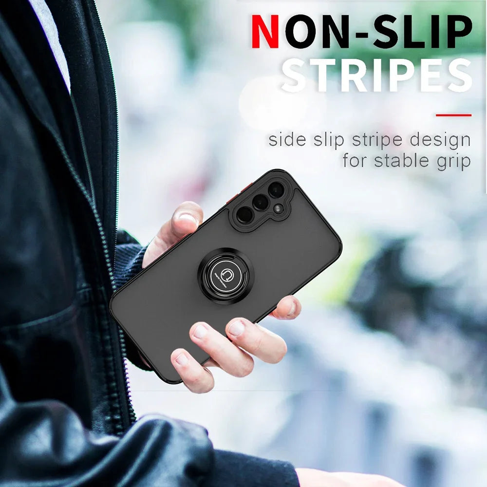 For Samsung Galaxy S24 FE S23 Plus S22 S21 S20 Note 20 Ultra 10 Lite Case Shockproof Cover With Ring Fundas Coque