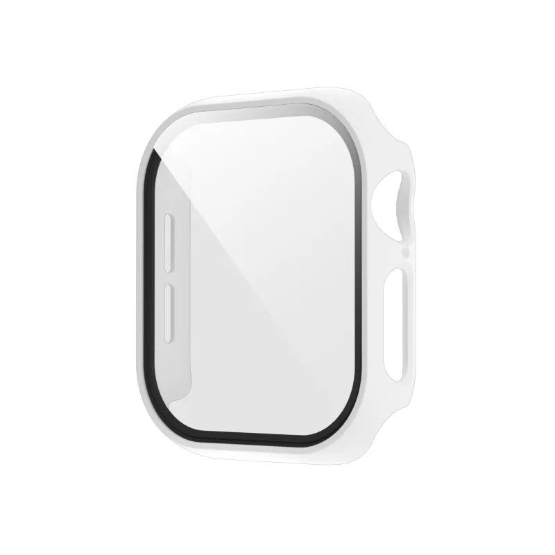 Tempered Glass+Case for Apple Watch Ultra 4 3 2 49 45 41 40 44 42 46mm PC Bumper Protector cover For iWatch 12 11 10 SE 9 8 7 6