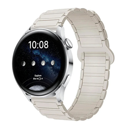 18mm 20mm 22mm Magnetic Loop Band for Samsung Galaxy Watch 7/6/5 Pro/4/Classic Silicone Link Bracelet Huawei GT 2-2e 3-4 Strap