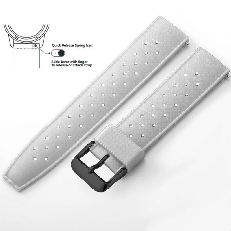 Tropical Silicone Watch Band Quick Release Watch Band 18mm 20mm 22mm Rubber Tropic Smart Watch Strap Waterpfroof Muti-Color