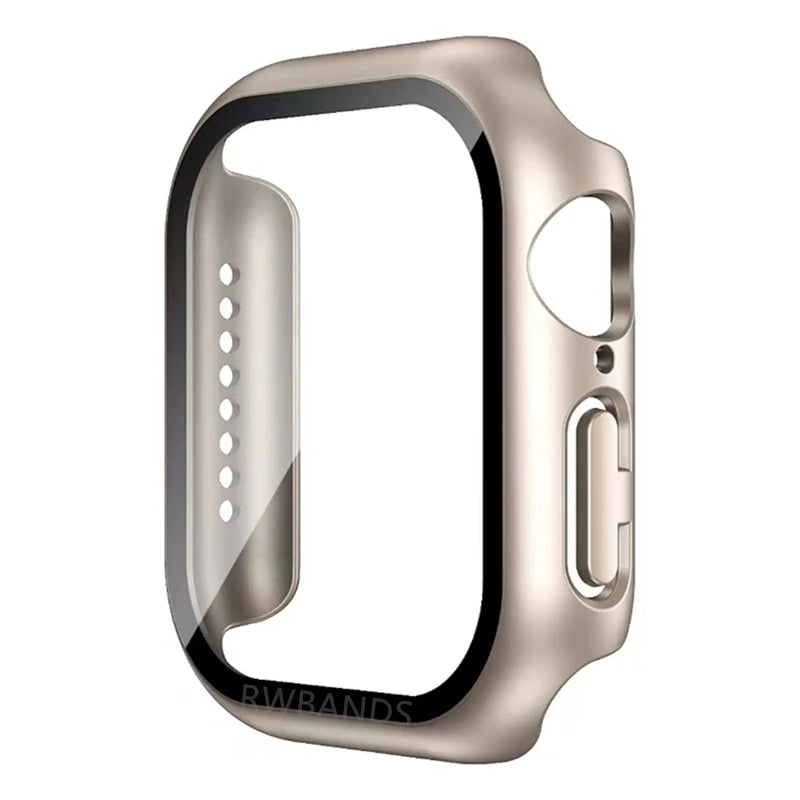 Glass+Cover For Apple Watch case11 10 9 8 7 6 SE 5 Ultra Accessorie Screen Protector iWatch serie 44mm 40mm 49 41 45mm 42mm 46mm