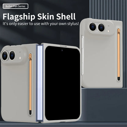 For iPhone Duo Case Ultra-Thin Skin-Friendly Matte With Tempered Film Touch Pen Folding Shockproof Protection Cover Accessories