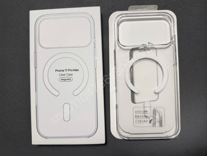 Original Transparent Phone Case For iPhone 17 Air 16 15 14 13 12 Pro Max Cases For Magsafe Animation Wireless Charging Cover