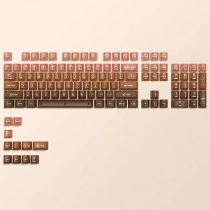 115 Keys Black Transparent Clear Keycaps Crystal Ceramic PC Keycap RGB Shine Through Key Cap MDA Profile for MX Switch Keyboard
