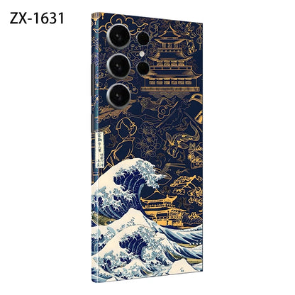 Colorful Decal Skin for Samsung Galaxy S24 S23 S25 Ultra Plus S24Ultra Back Screen Protector Cover Wrap Stones Sticker