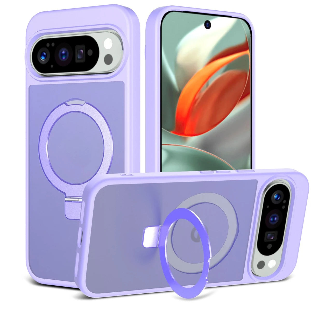 Magnetic Wireless Charging Phone Case for Google Pixel 10 Pro XL Pixel 10 9 Pro for Magsafe Ring Bracket Shockproof Cover Funda