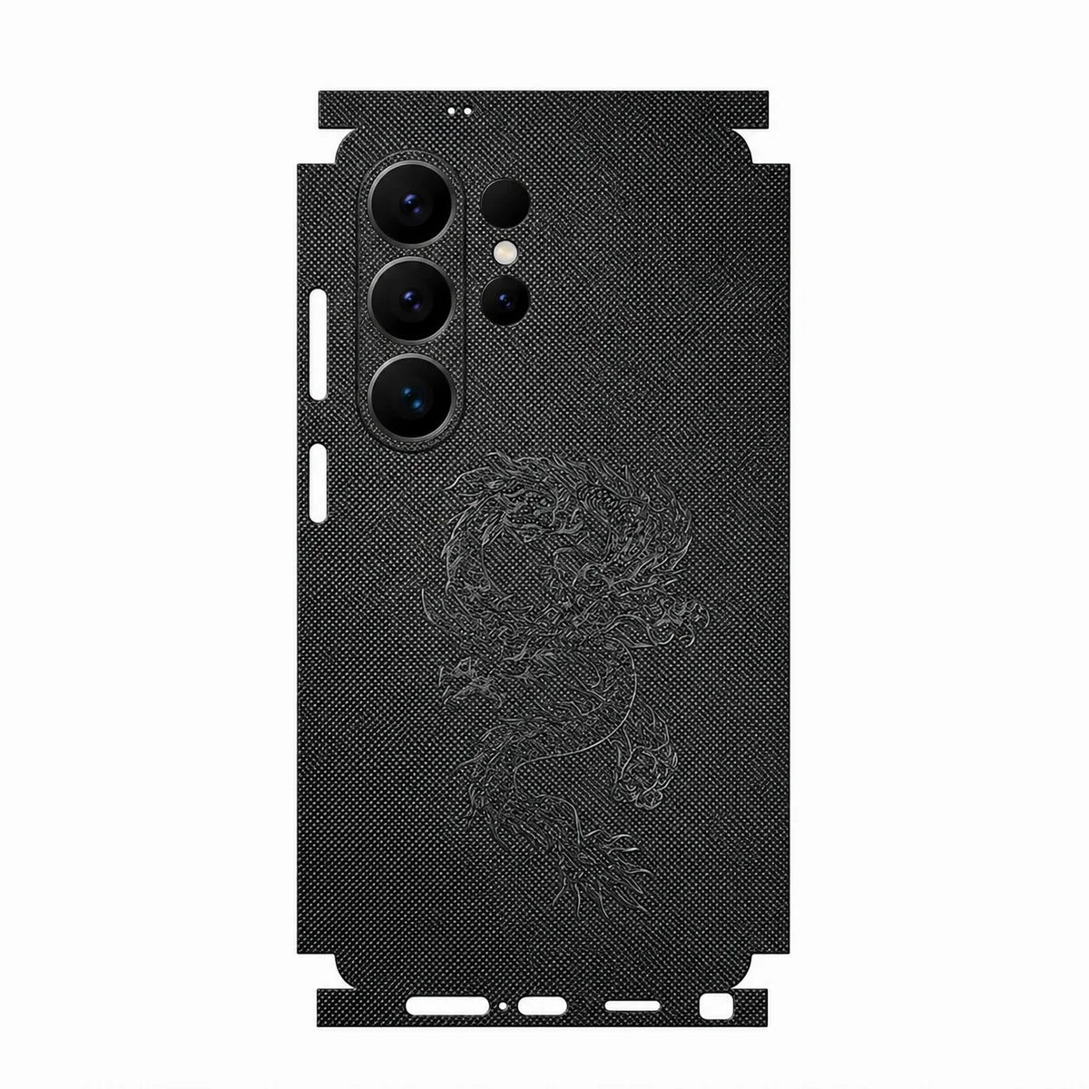 Full Wrap Faux Leather Back Skin for Samsung Galaxy S26 S25 Ultra Plus S24 S23 Anti Scratch Rear Protective Film Sticker
