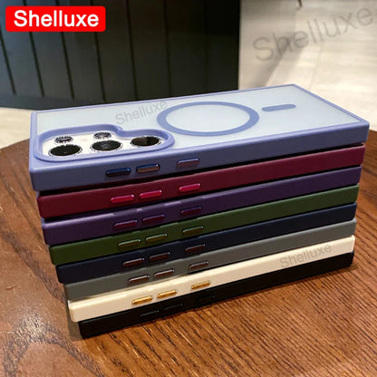 S26 Ultra Magnetic Matte Case Shelluxe Clear Hard Back Cases For Samsung Galaxy S26 S25 S24 S23 S22 Plus Ultra Shell Phone Cover