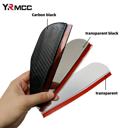 2PCS Car Carbon Fiber Sun Visor Shade Cover Universal Rearview Mirror Rain Eyebrow for Cars Safe Driving Decorate Accessories