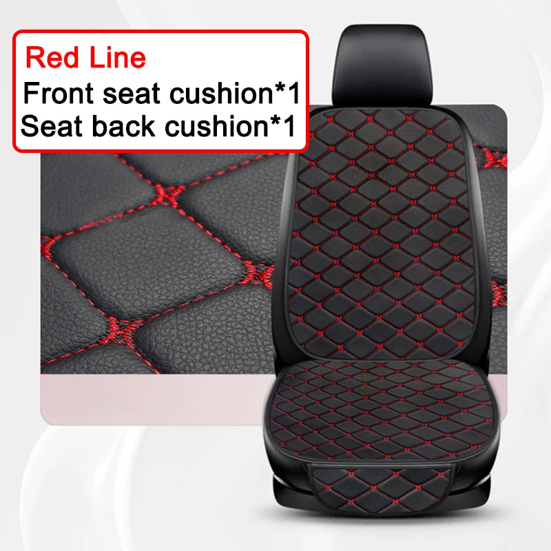 Universal Car Seat Covers Pu Leather Fashion Car Front and Rear Seat Cushions Car Seat Protector Four Seasons Auto Accessories
